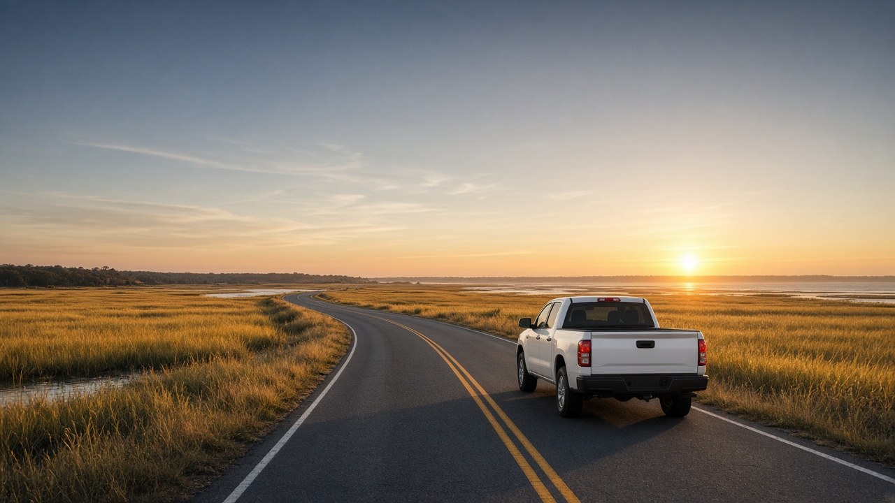 Open road through Virginia countryside